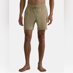 NWT - Men's Tan Swim Shorts, 6” Inseam